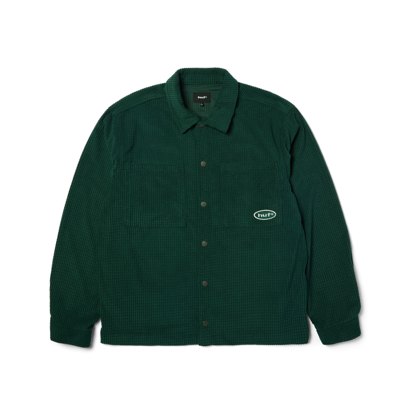 HUF Braun Waffle Cord Overshirt Sycamore