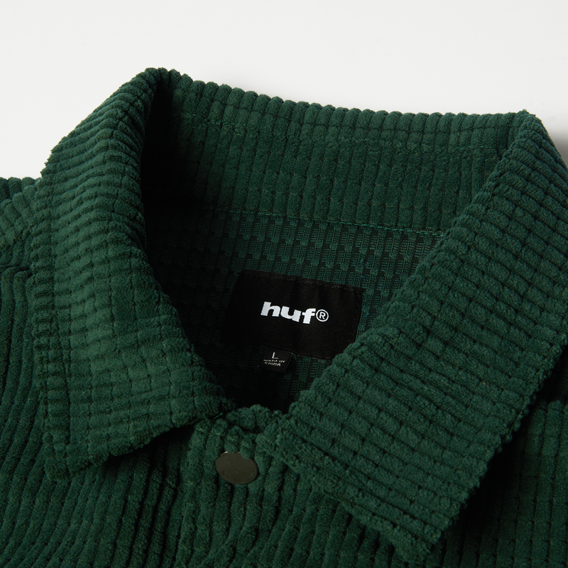 HUF Braun Waffle Cord Overshirt Sycamore