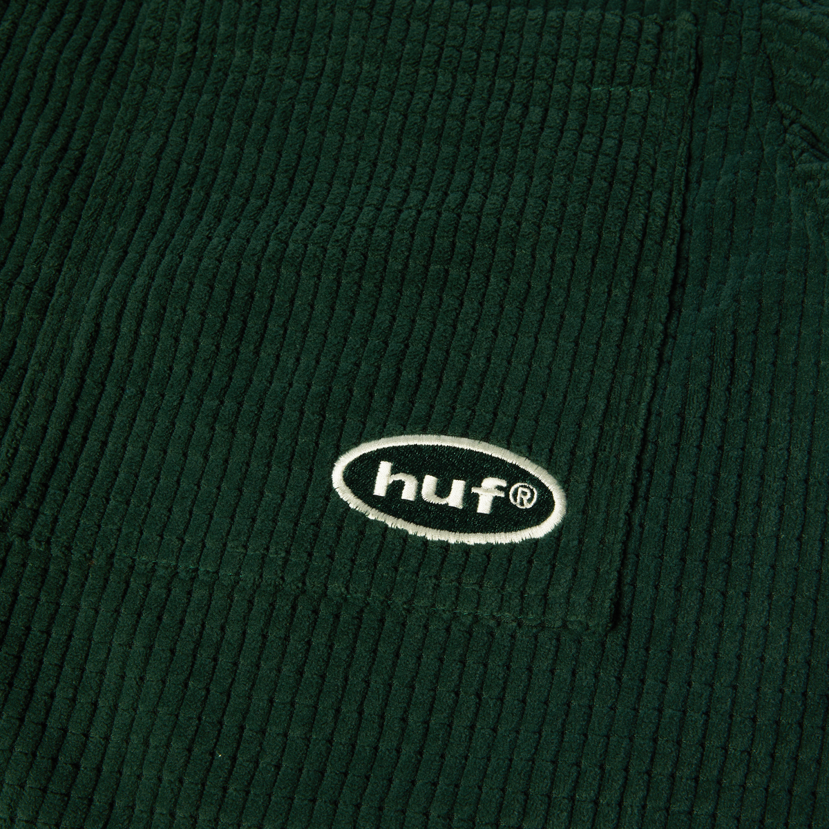 HUF Braun Waffle Cord Overshirt Sycamore