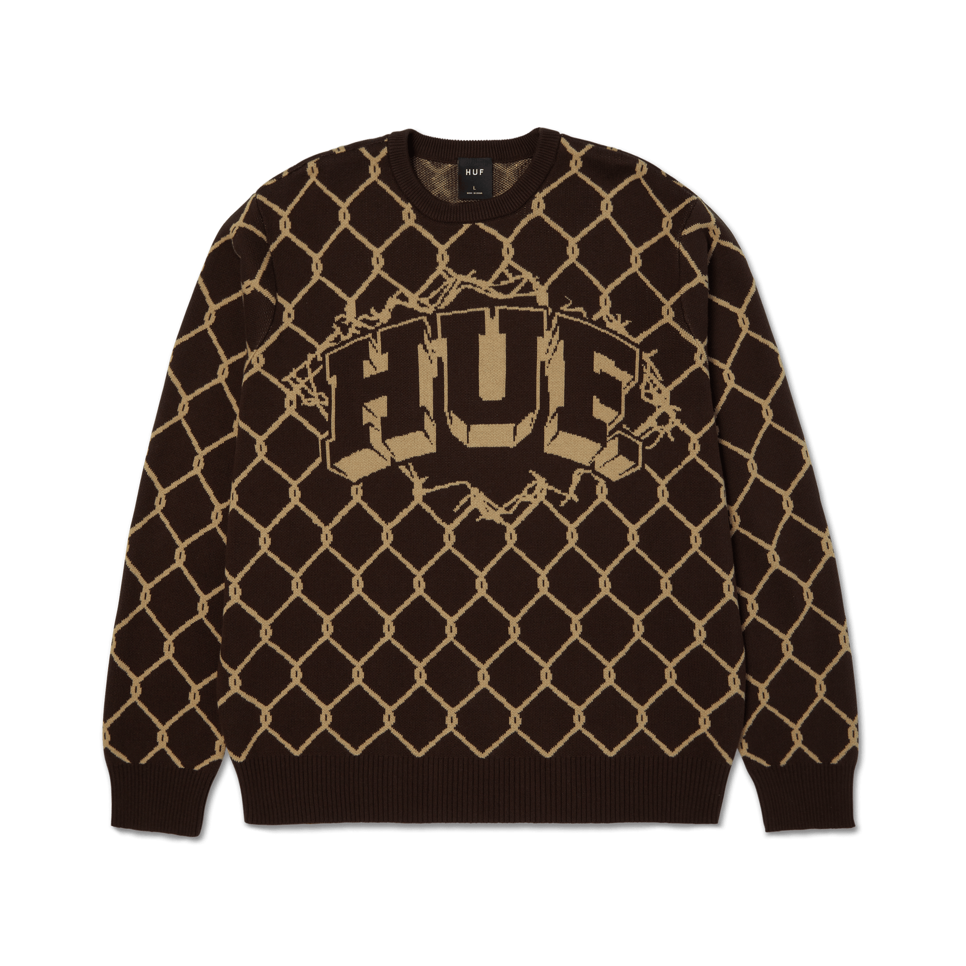 HUF Breakthrough Crewneck Sweater Bison