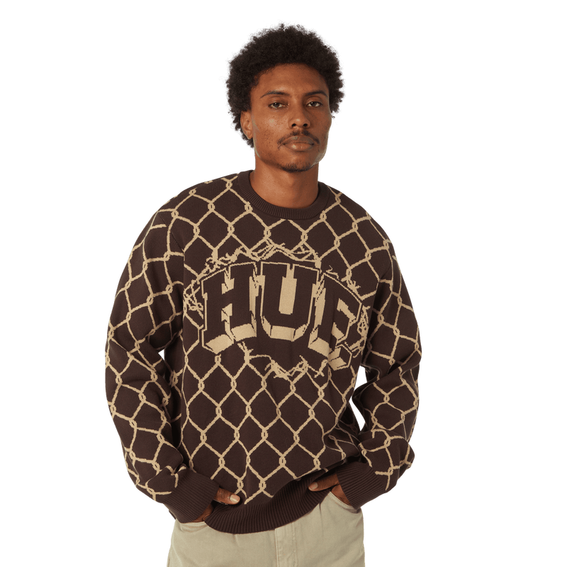 HUF Breakthrough Crewneck Sweater Bison