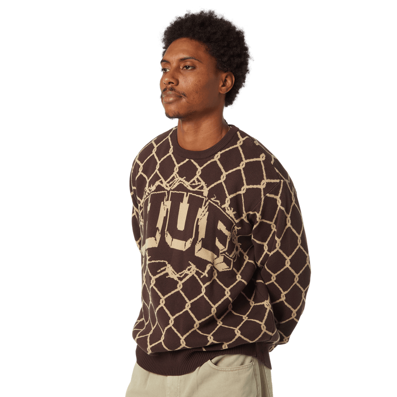 HUF Breakthrough Crewneck Sweater Bison