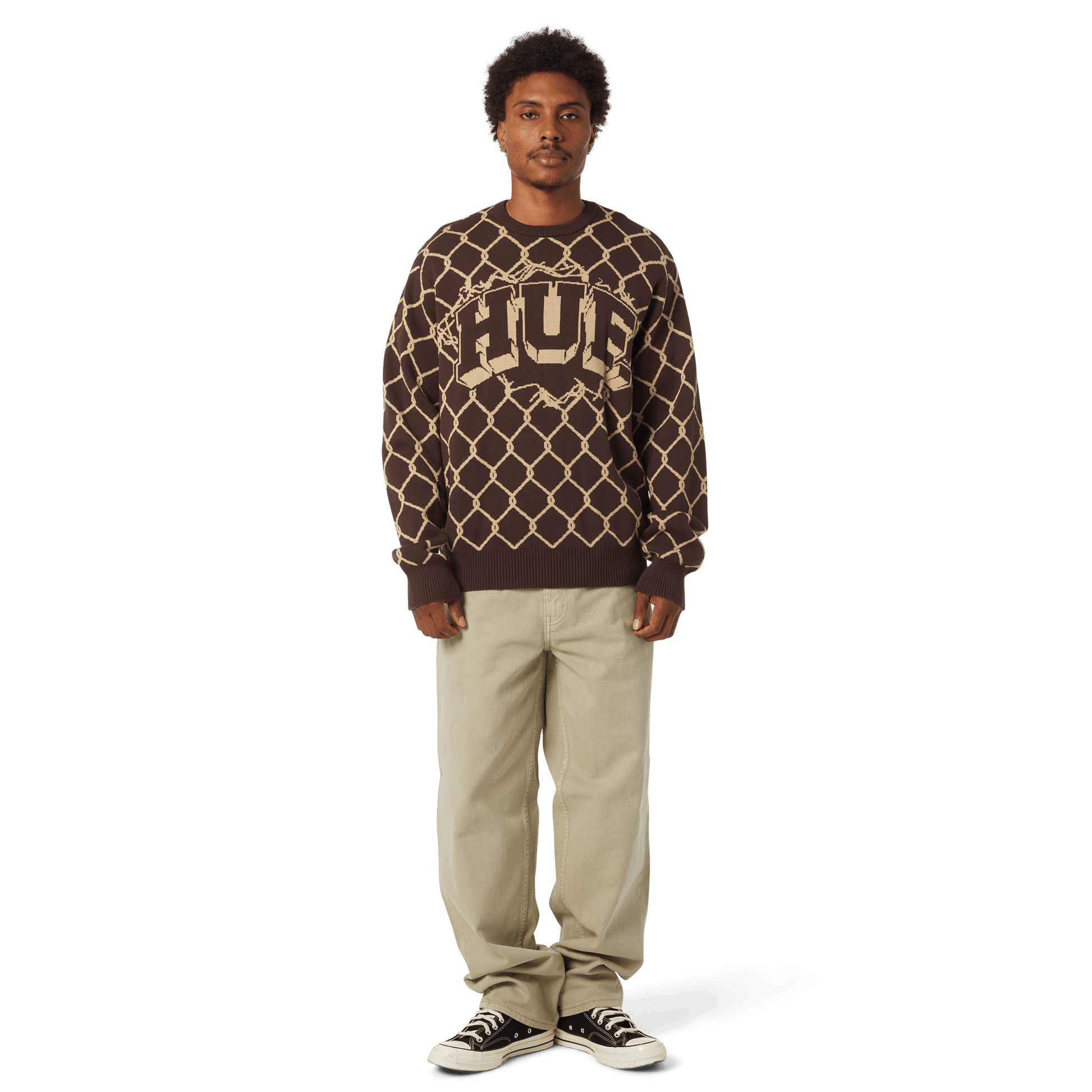 HUF Breakthrough Crewneck Sweater Bison