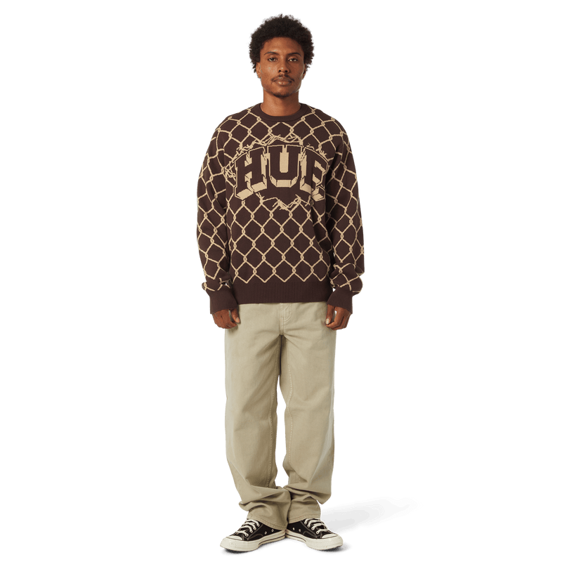 HUF Breakthrough Crewneck Sweater Bison