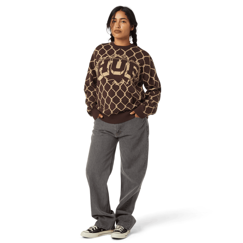 HUF Breakthrough Crewneck Sweater Bison