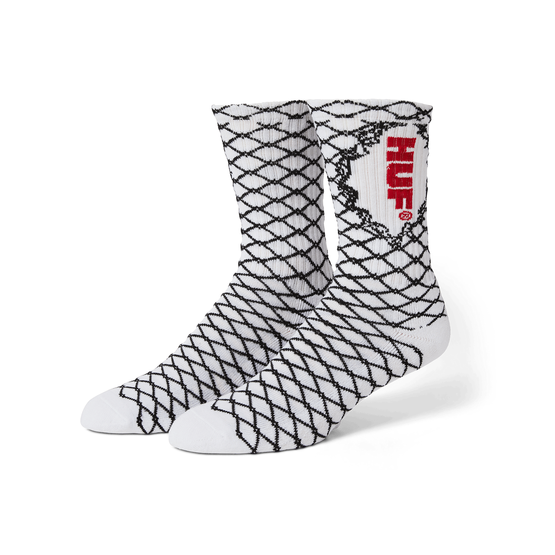 HUF Broken Fence Sock White