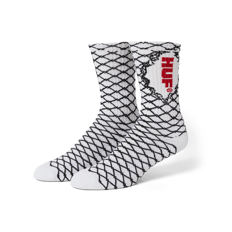 HUF Broken Fence Sock White