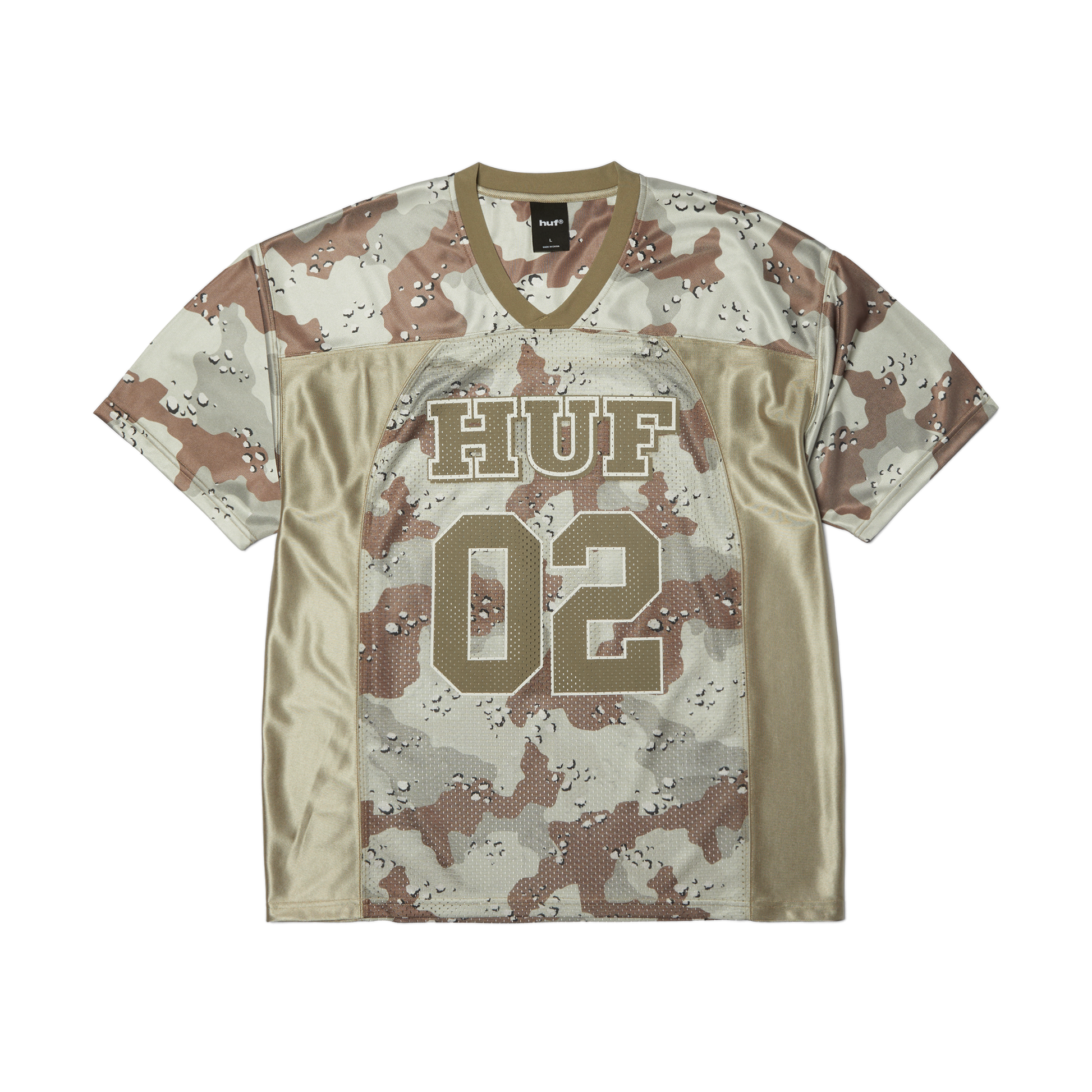 HUF Camo Football Jersey Brown
