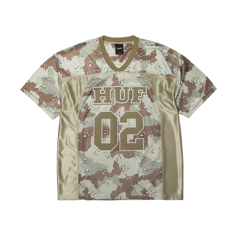 HUF Camo Football Jersey Brown