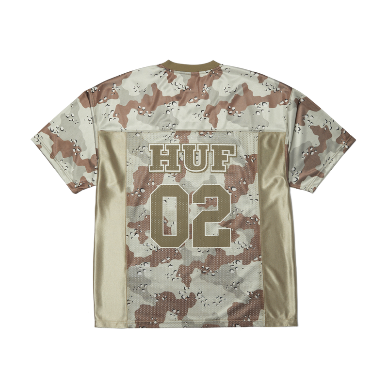 HUF Camo Football Jersey Brown