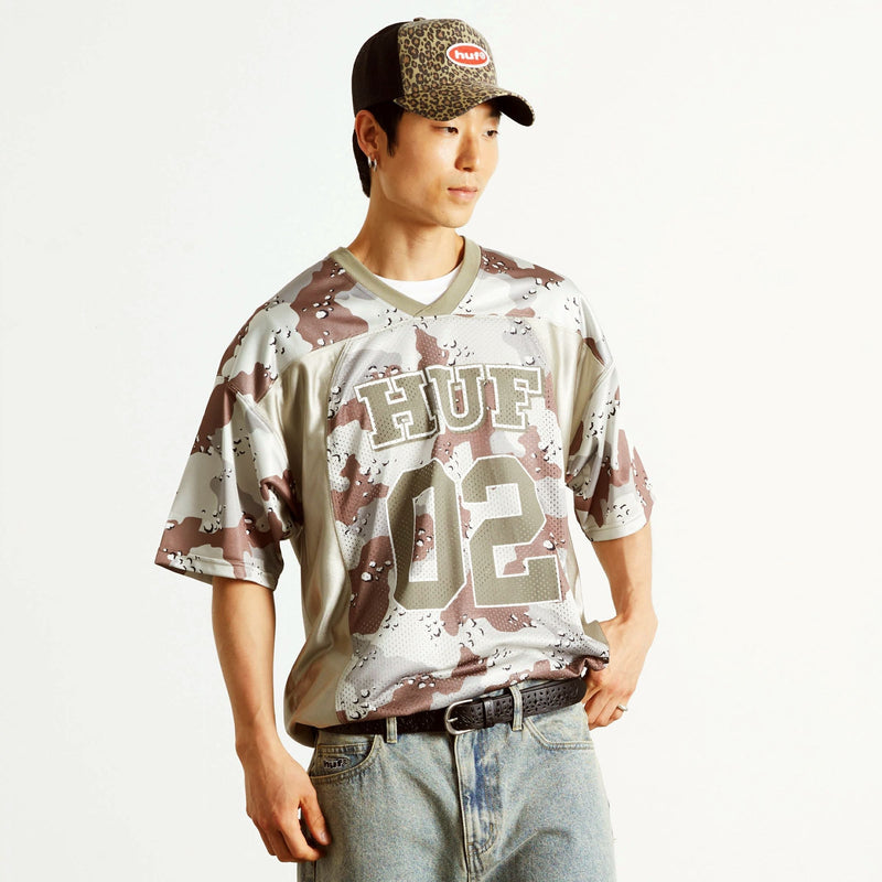 HUF Camo Football Jersey Brown