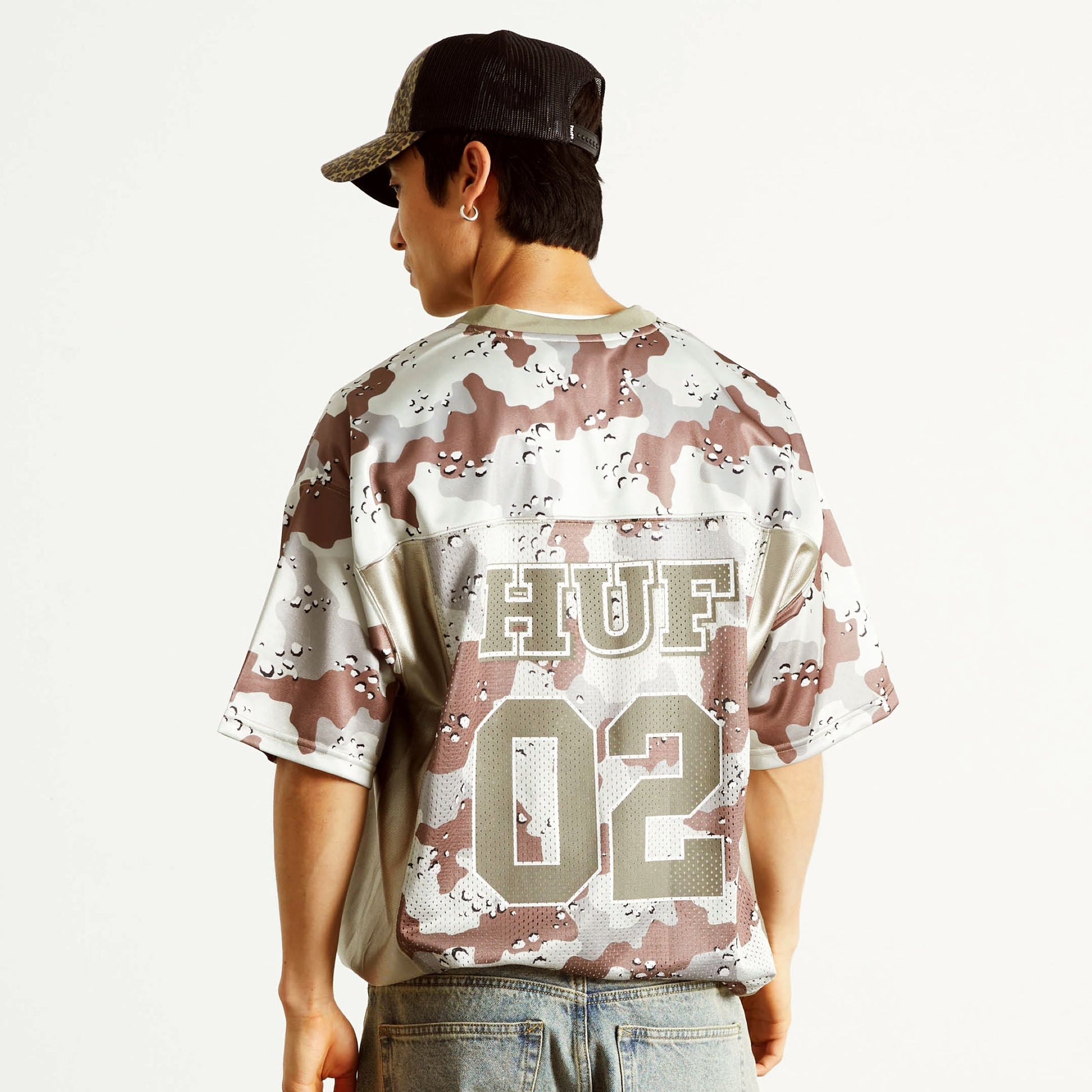 HUF Camo Football Jersey Brown