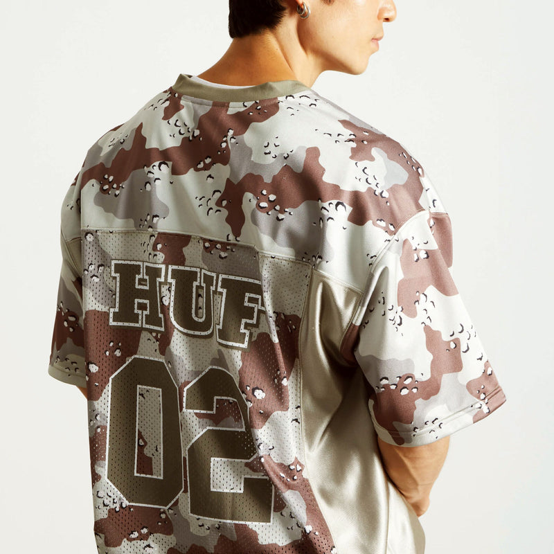 HUF Camo Football Jersey Brown