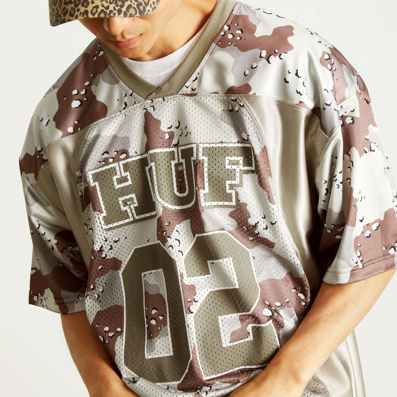 HUF Camo Football Jersey Brown