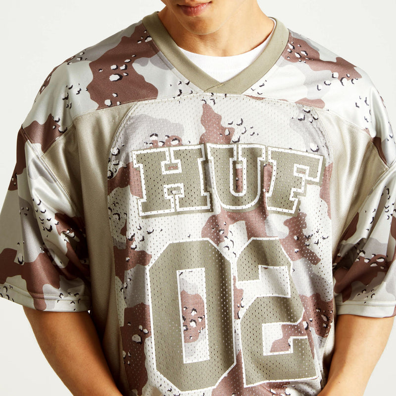 HUF Camo Football Jersey Brown
