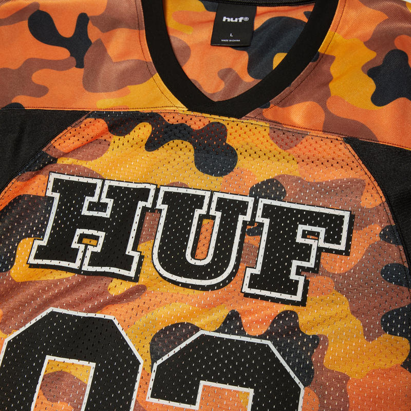 HUF Camo Football Jersey Lava