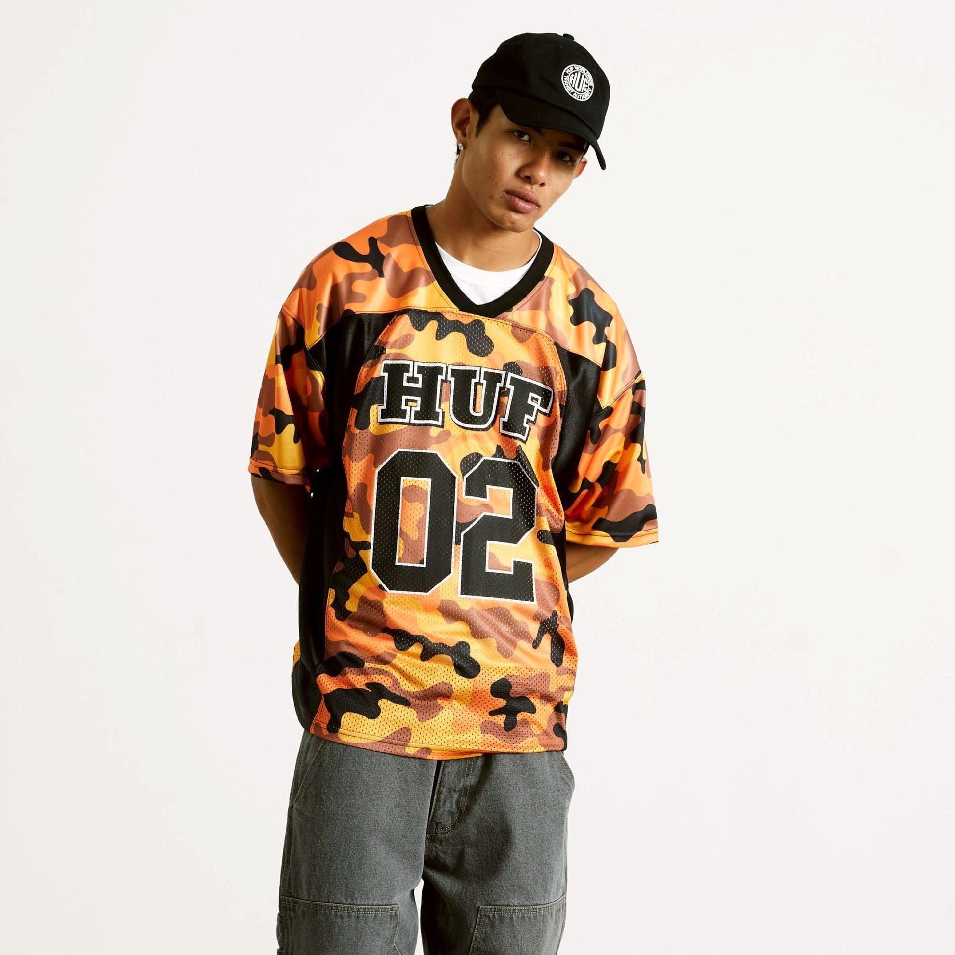HUF Camo Football Jersey Lava