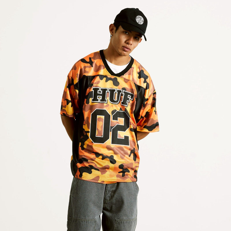 HUF Camo Football Jersey Lava
