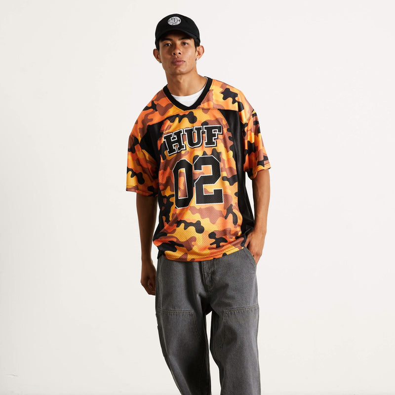 HUF Camo Football Jersey Lava