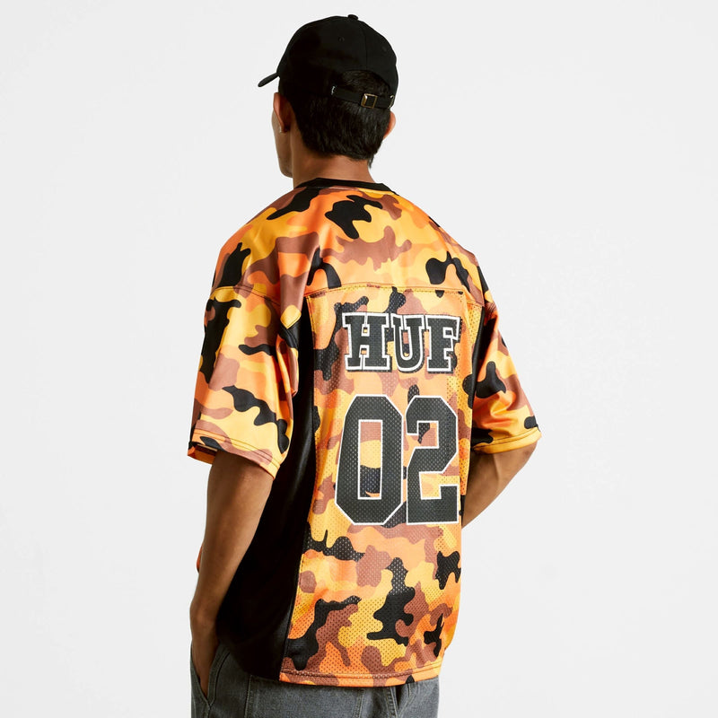 HUF Camo Football Jersey Lava