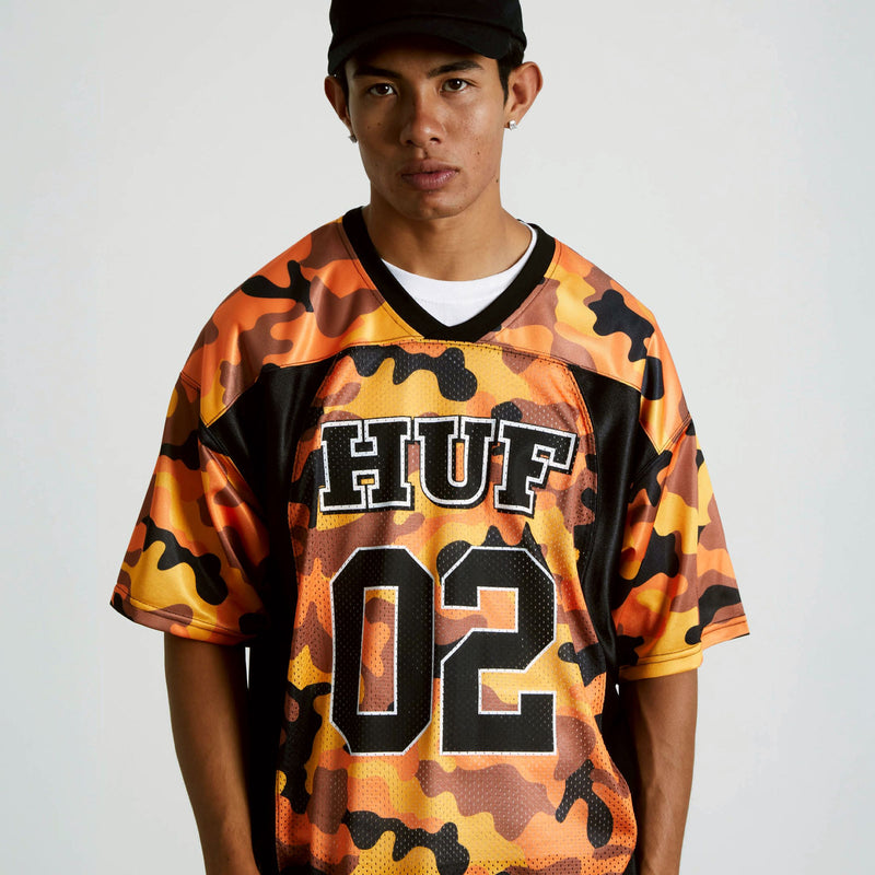 HUF Camo Football Jersey Lava