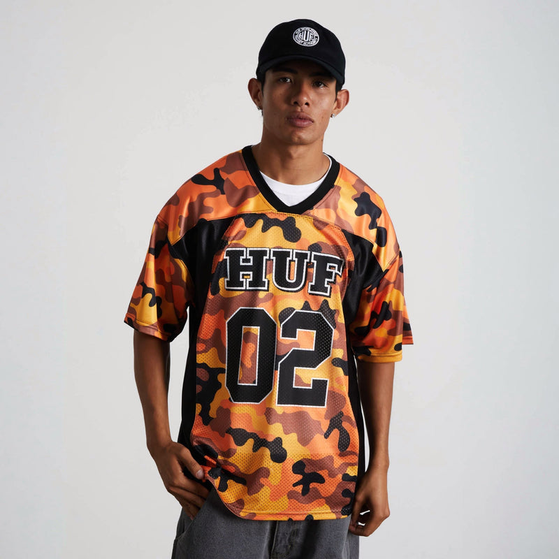 HUF Camo Football Jersey Lava