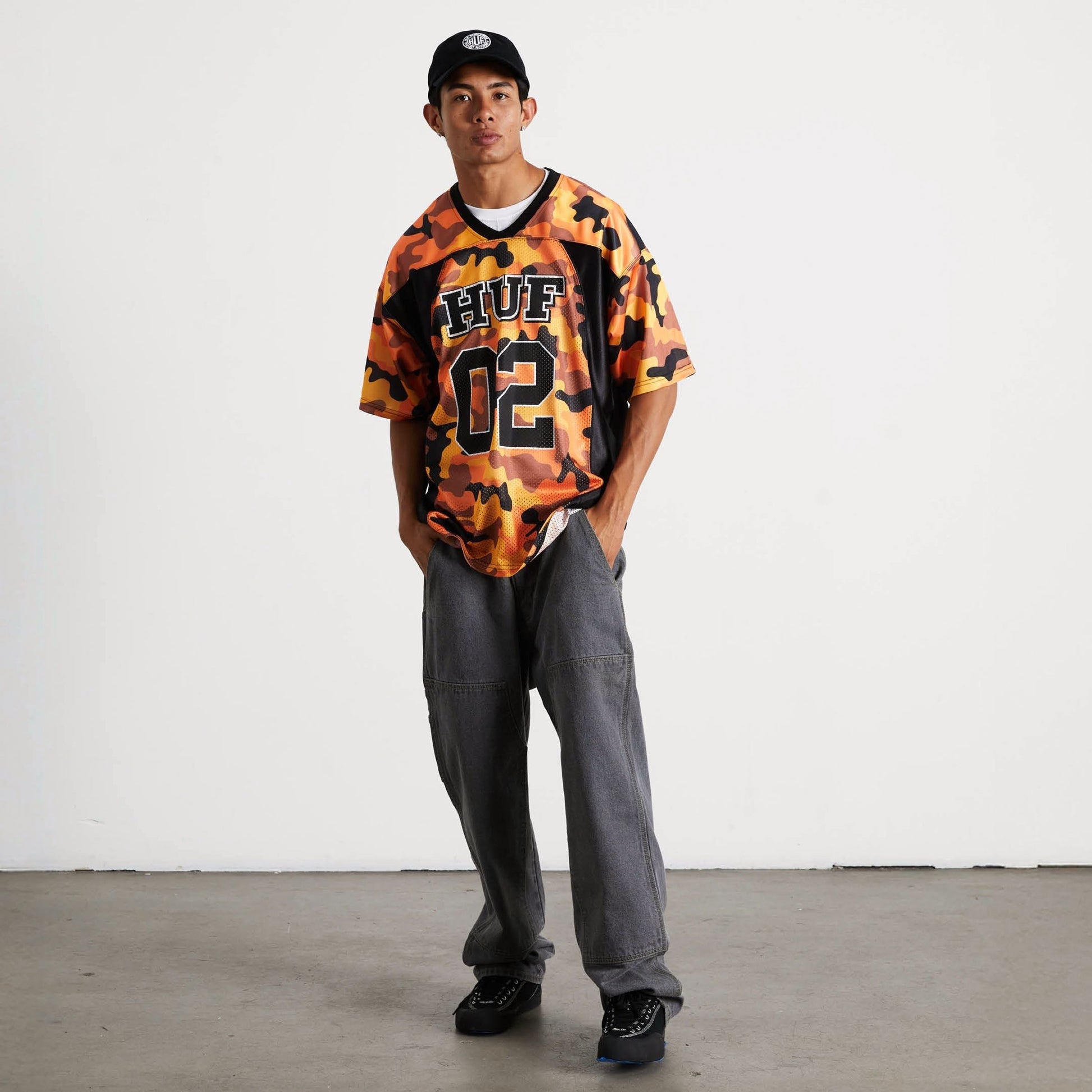 HUF Camo Football Jersey Lava