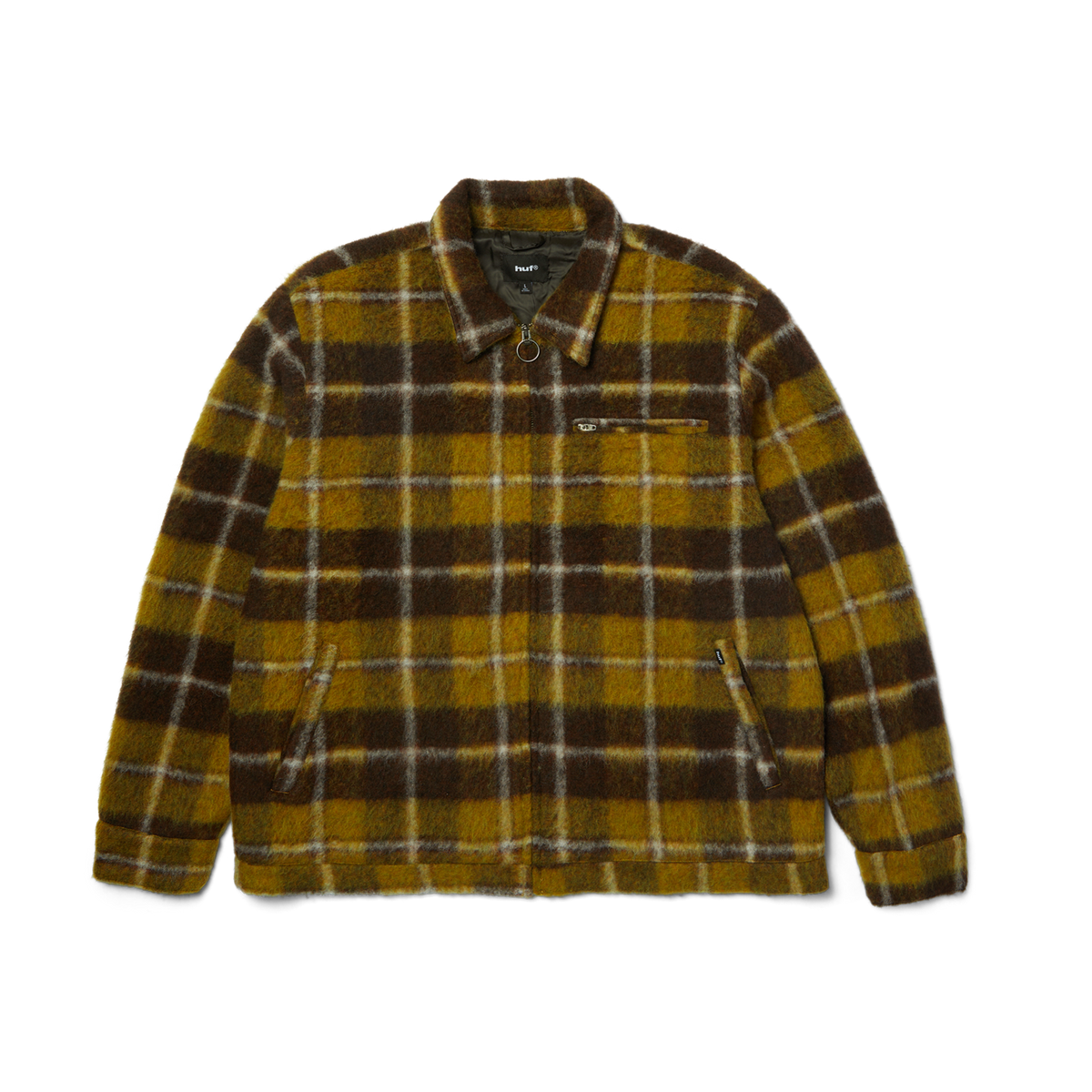 HUF Canton Plaid Jacket Brown