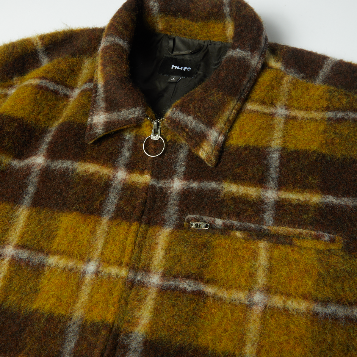 HUF Canton Plaid Jacket Brown