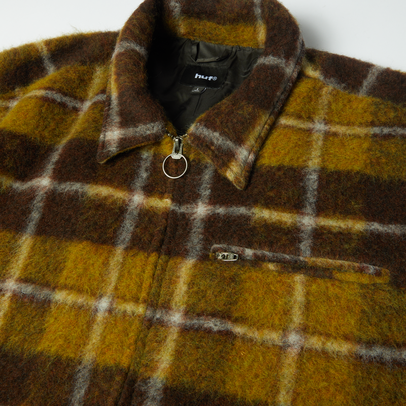 HUF Canton Plaid Jacket Brown