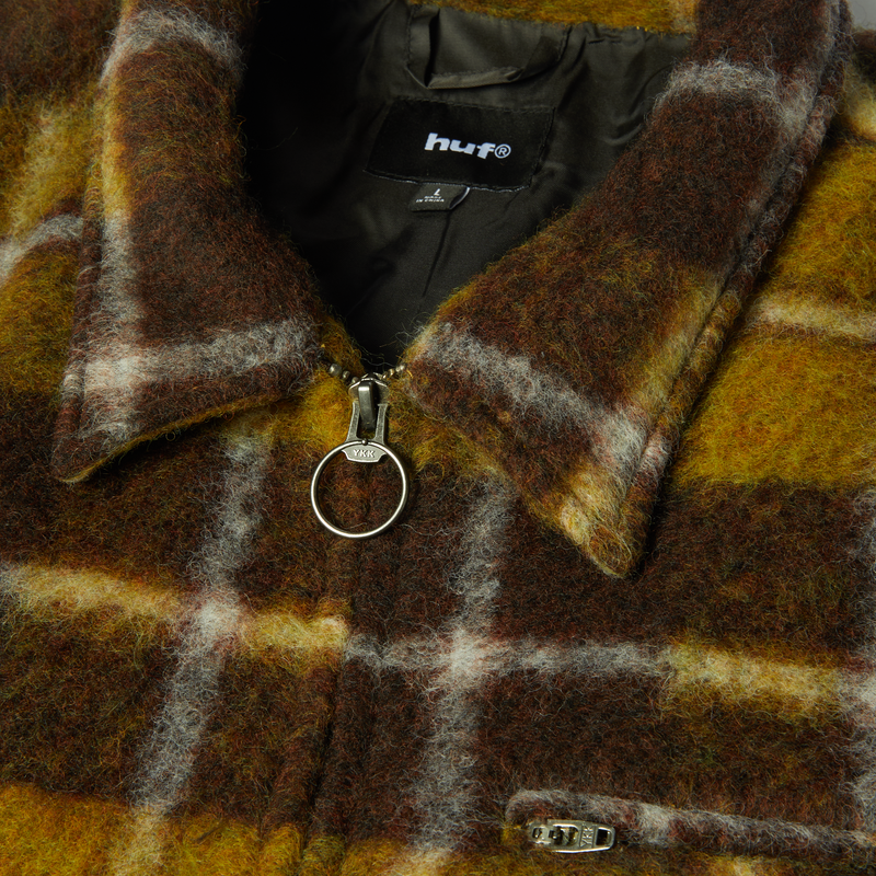 HUF Canton Plaid Jacket Brown