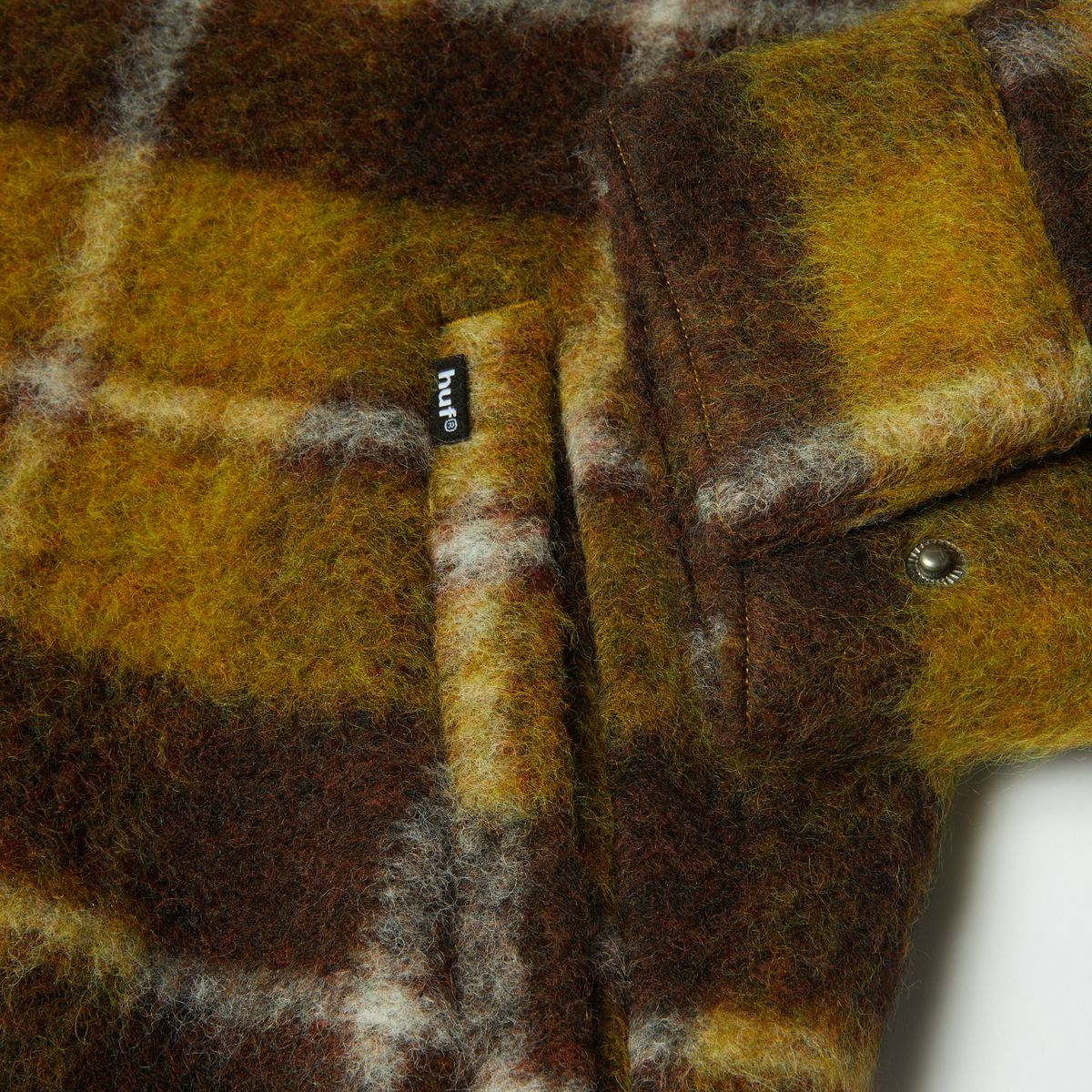 HUF Canton Plaid Jacket Brown
