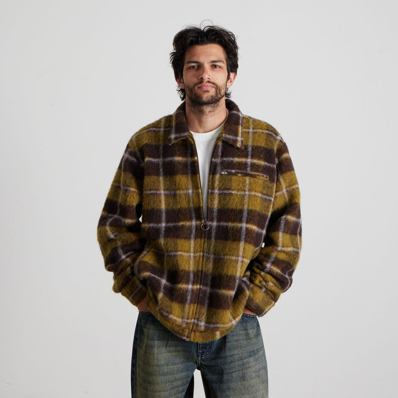 HUF Canton Plaid Jacket Brown