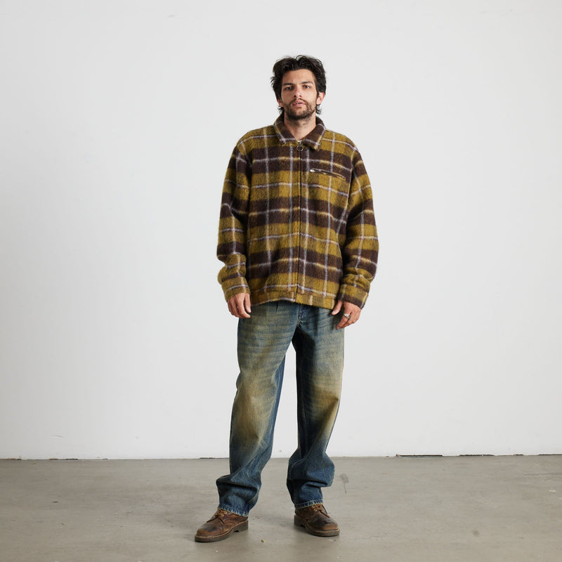 HUF Canton Plaid Jacket Brown