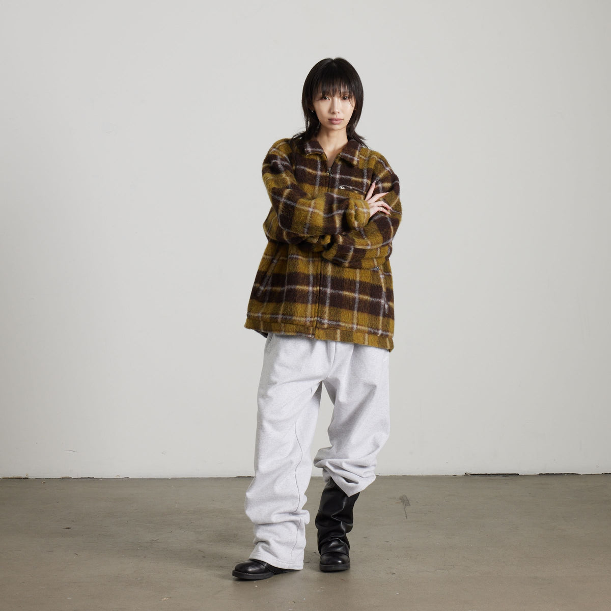 HUF Canton Plaid Jacket Brown