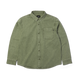 HUF Carson Overdyed Denim Long Sleeve Shirt Olive