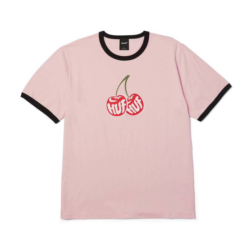HUF Cherries Ringer T-Shirt Dusty Pink