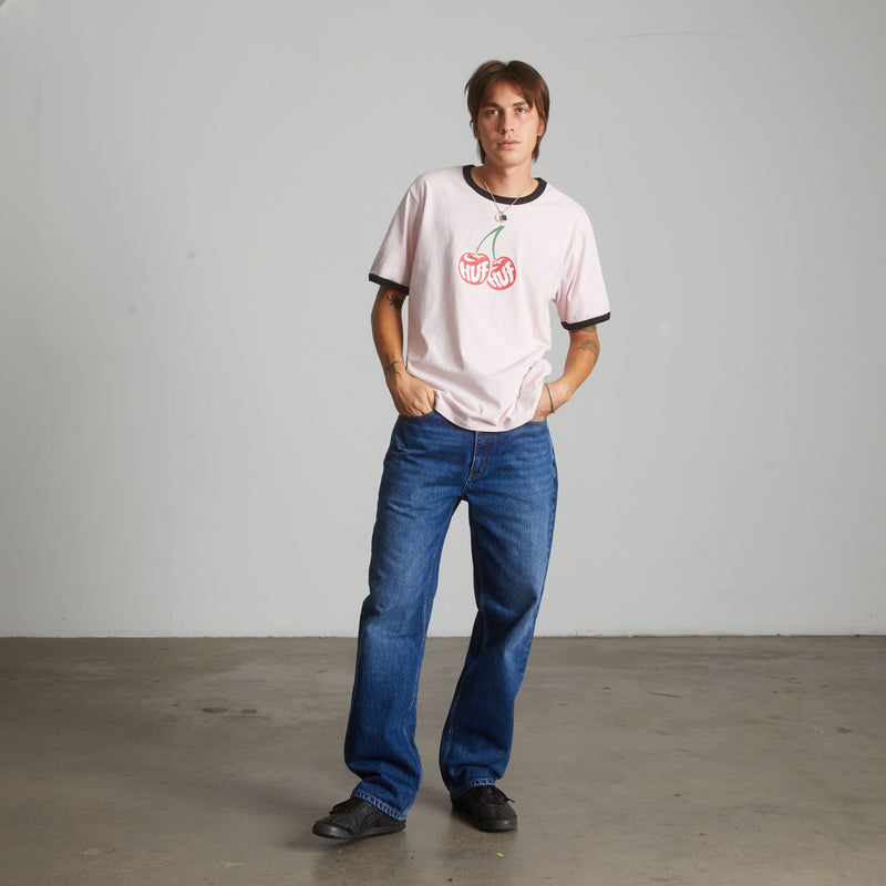HUF Cherries Ringer T-Shirt Dusty Pink