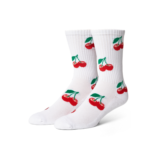 HUF Cherry Bomb Crew Sock White