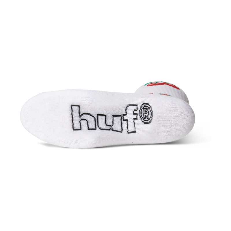 HUF Cherry Bomb Crew Sock White