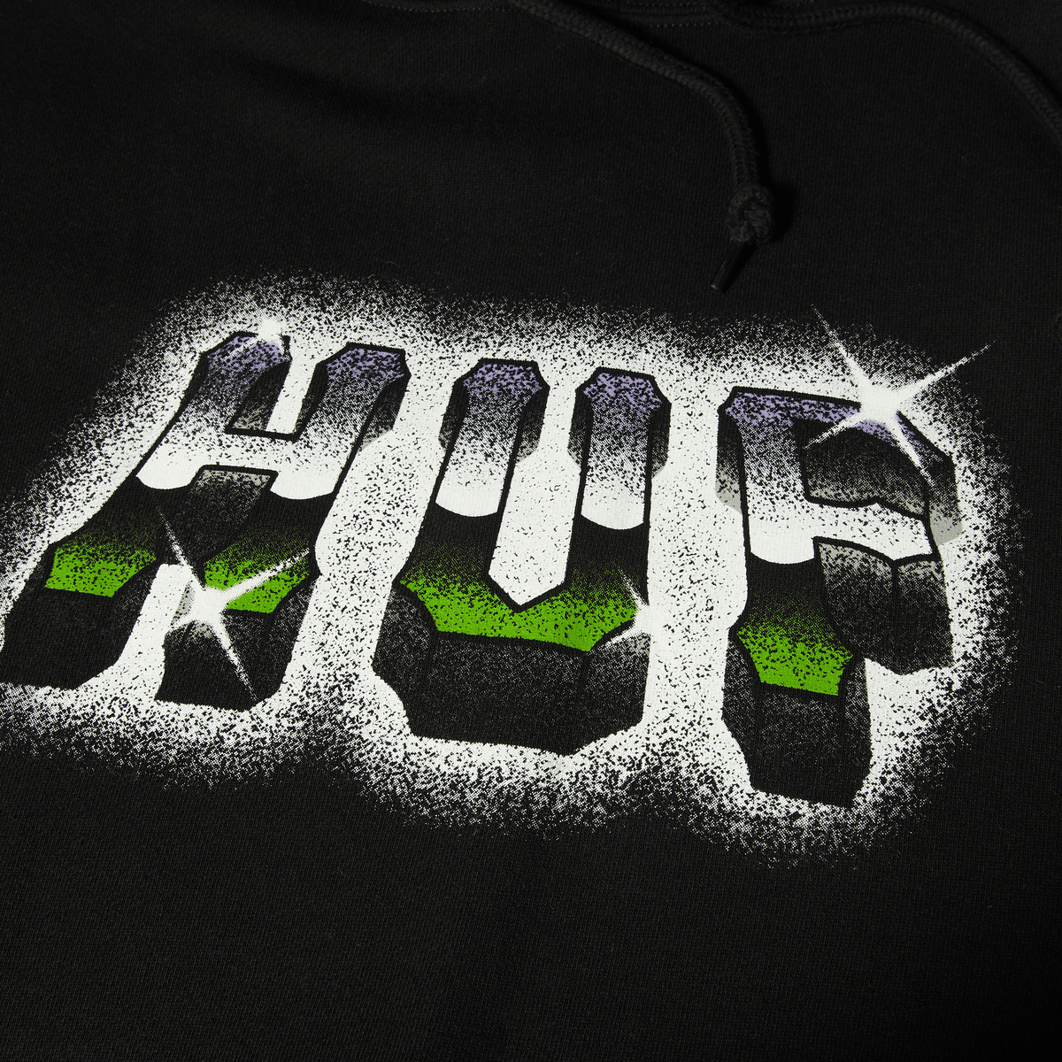Huf Chrome Grit Pullover Hoodie Black