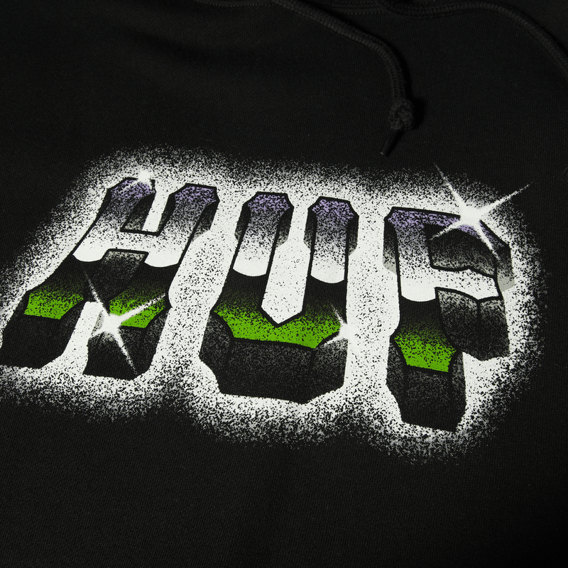 Huf Chrome Grit Pullover Hoodie Black