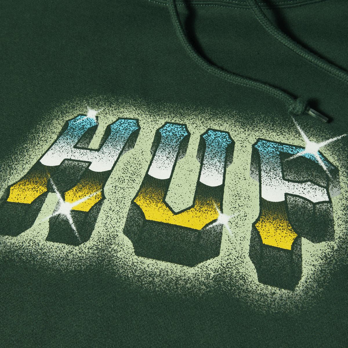 Huf Chrome Grit Pullover Hoodie Forest Green