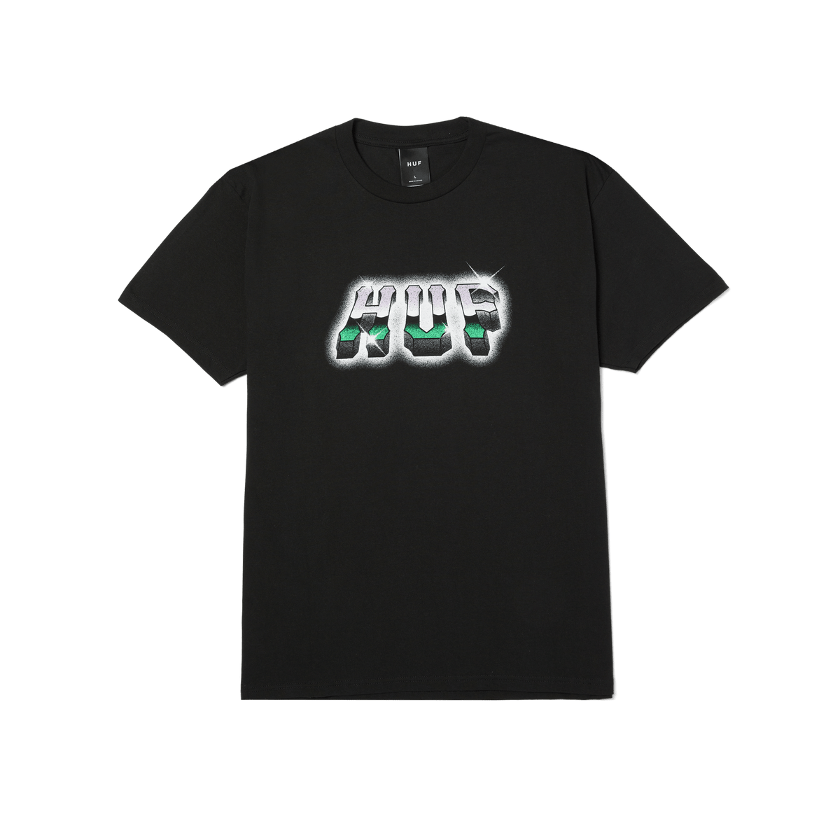 Huf Chrome Grit T-Shirt Black