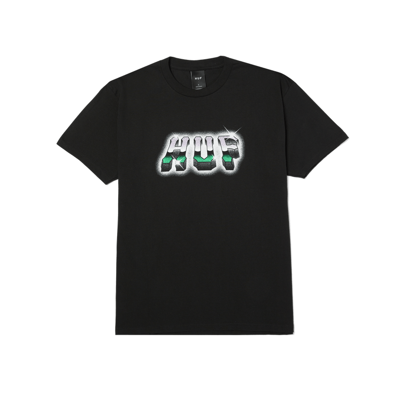 Huf Chrome Grit T-Shirt Black