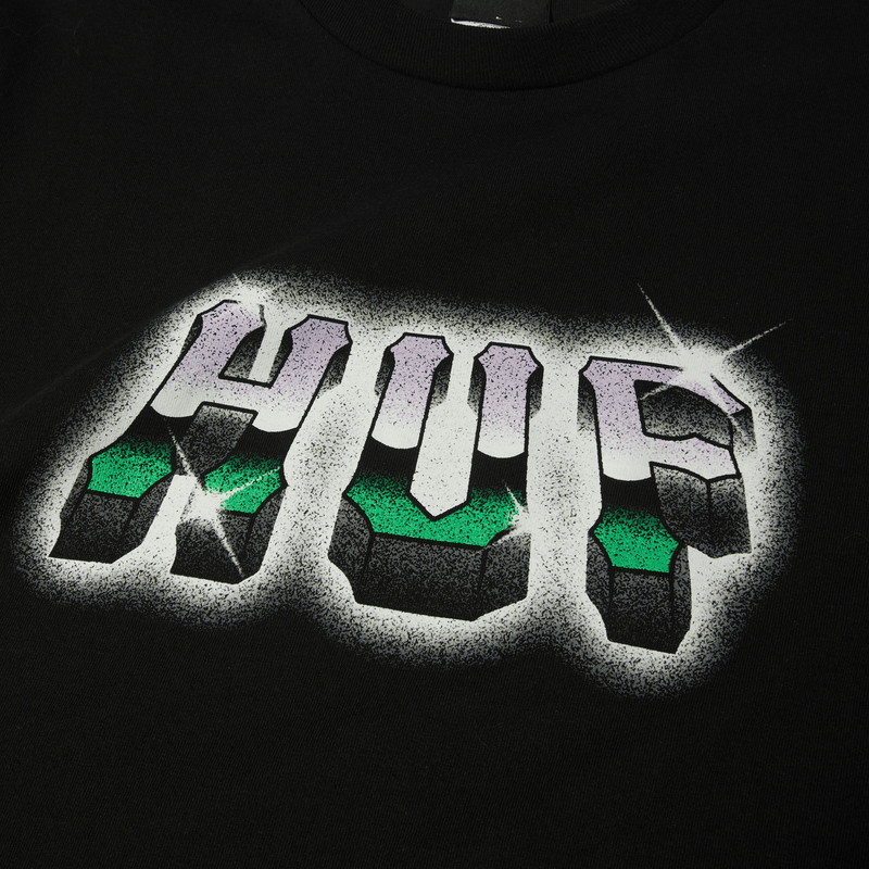 Huf Chrome Grit T-Shirt Black