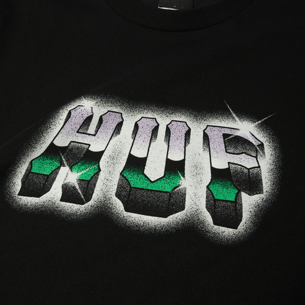 Huf Chrome Grit T-Shirt Black