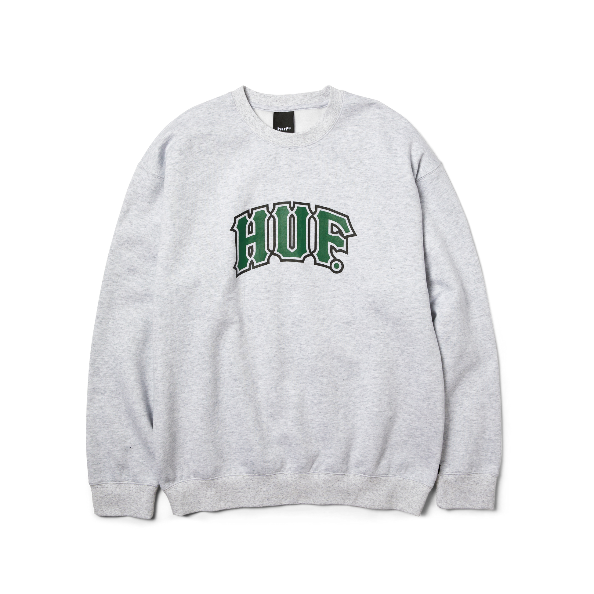 HUF Classic Arch Crewneck Sweatshirt Heather Grey