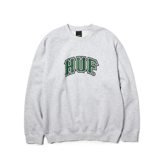 HUF Classic Arch Crewneck Sweatshirt Heather Grey