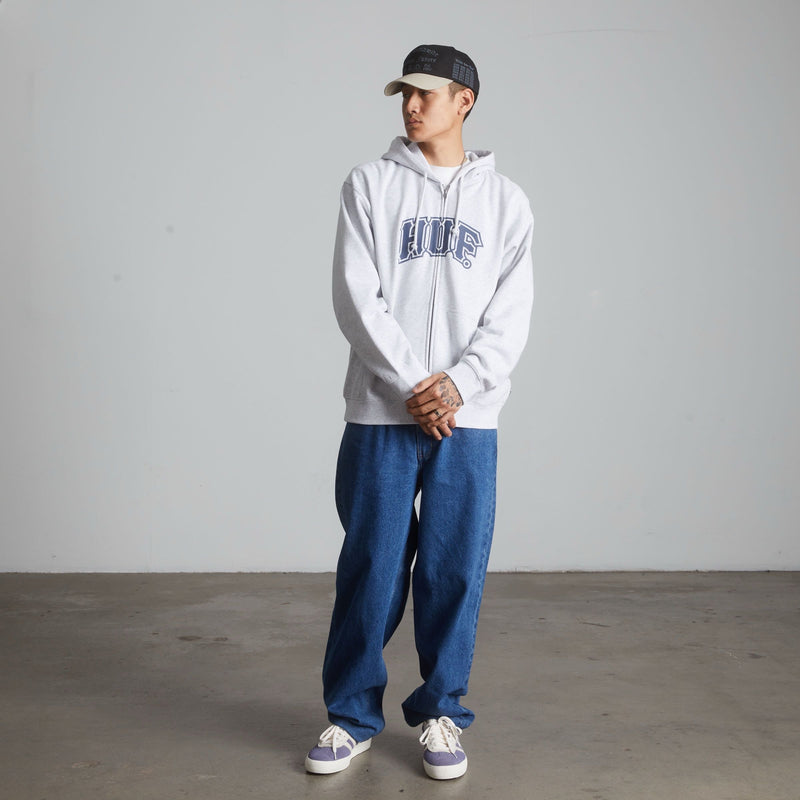 Huf Classic Arch Full-Zip Hoodie Black/White